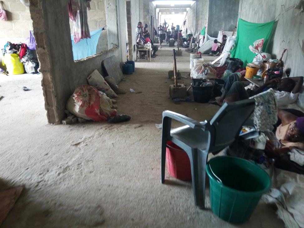 Inside IDP Camp 1 at Igbogene, Bayelsa State