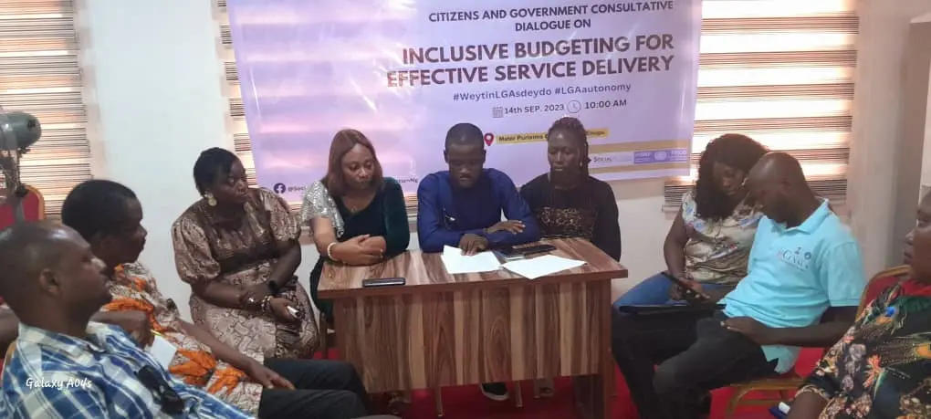 Deliberations on "Inclusive Budgeting for Effective Service Dialogue" by partners in Enugu